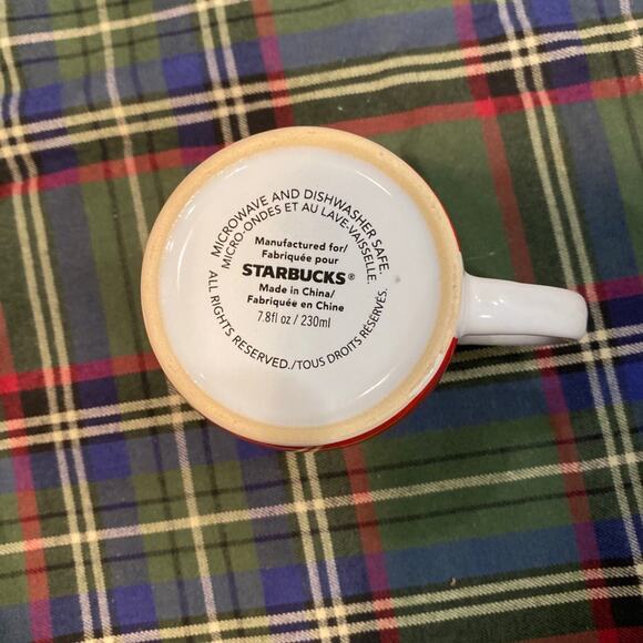 Starbucks Valentines THINGS I LOVE Small Coffee Tea Mug  7.8 oz Red, White Heart - Picture 4 of 6